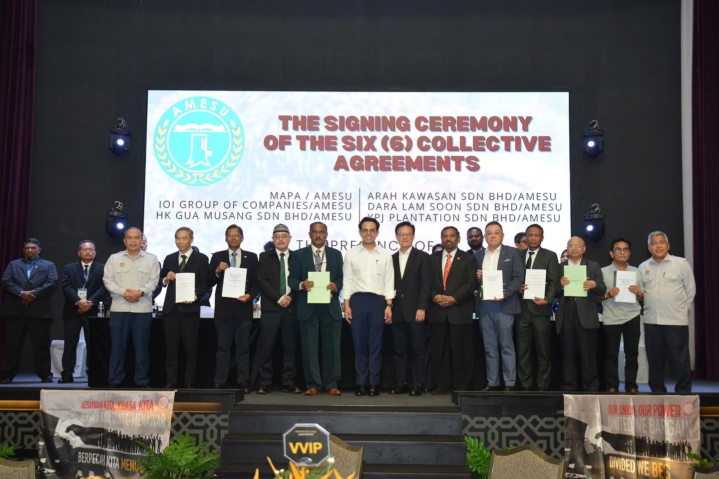 The Signing Ceremony of The Six Collective Agreements